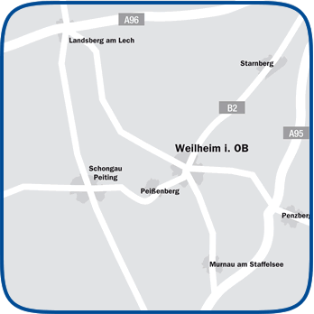 Anfahrt Weilheim